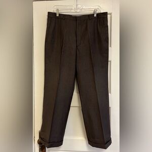 Frank Dress Pants Flat Front.  Professional wool blend cuffed dress pants 34x30